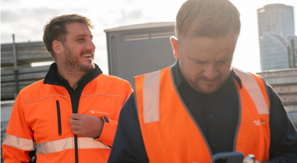 Tradeconnex workers on site