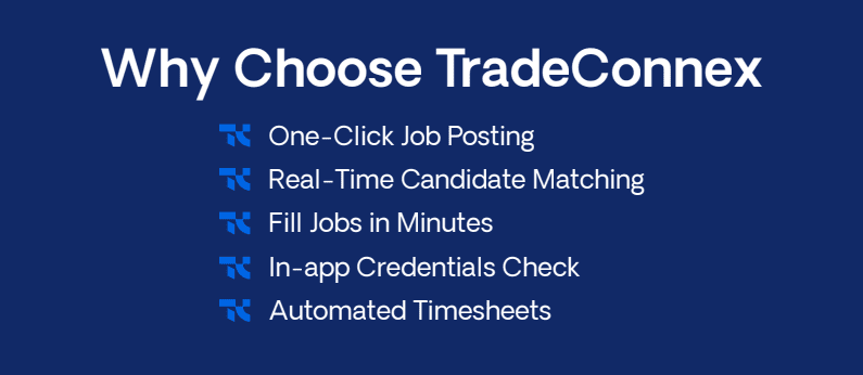 A list of reasons to choose the TradeConnex app