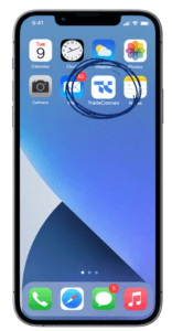 Tradeconnex app icon on a phone mockup