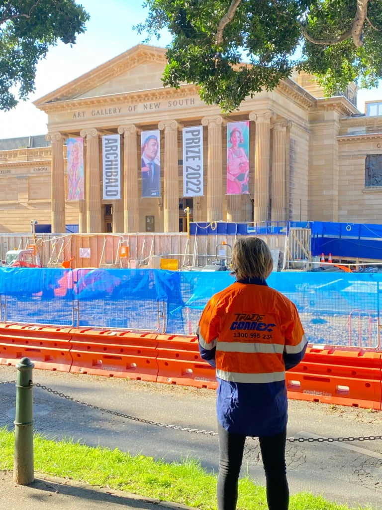 TradeConnex crew supporting works at the Art Gallery of New South Wales