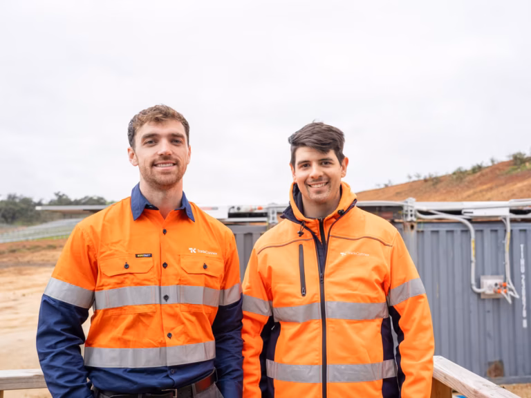 Tradeconnex workers on site at a solar farm site