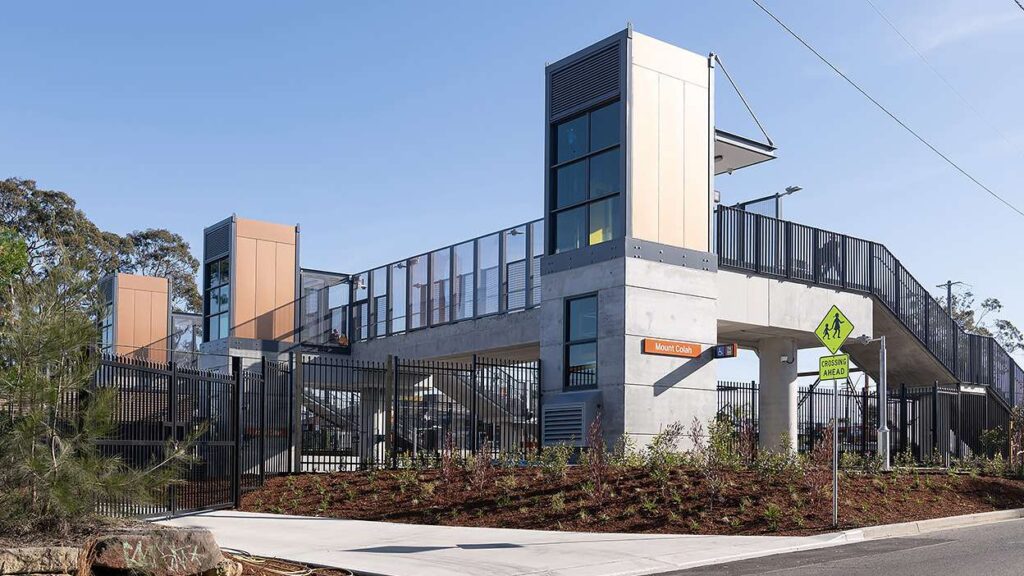 Mount Colah Station Upgrade completed lift and footbridge, NSW - TradeConnex